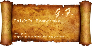 Galát Franciska névjegykártya